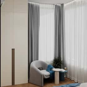 Объятия моря. Дизайн и ремонт квартиры 91м2 ЖК Событие в современном эко-стиле. Спальня, фото 03