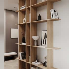 Скандинавский акцент. Дизайн и ремонт квартиры 95м2 ЖК Садовые кварталы в современном стиле. Прихожая, фото 04