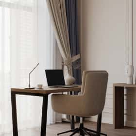 Алгоритм комфорта. Дизайн и ремонт квартиры 64м2 ЖК Дом Достижение в неоклассике. Кабинет, фото 03