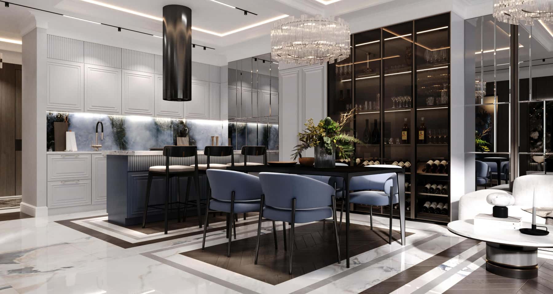 Коричневый цвет в интерьере кухни