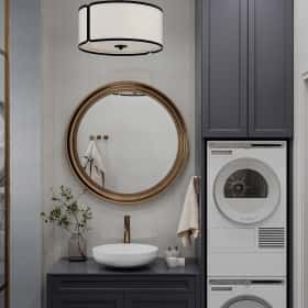 Вариации классики. Дизайн и ремонт дома 177м2 КП Лесная симфония в американском стиле. 1 этаж Душевая, фото 02