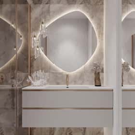 Цвета природы. Дизайн и ремонт квартиры 110м2 в ЖК Wow в современном стиле. Душевая