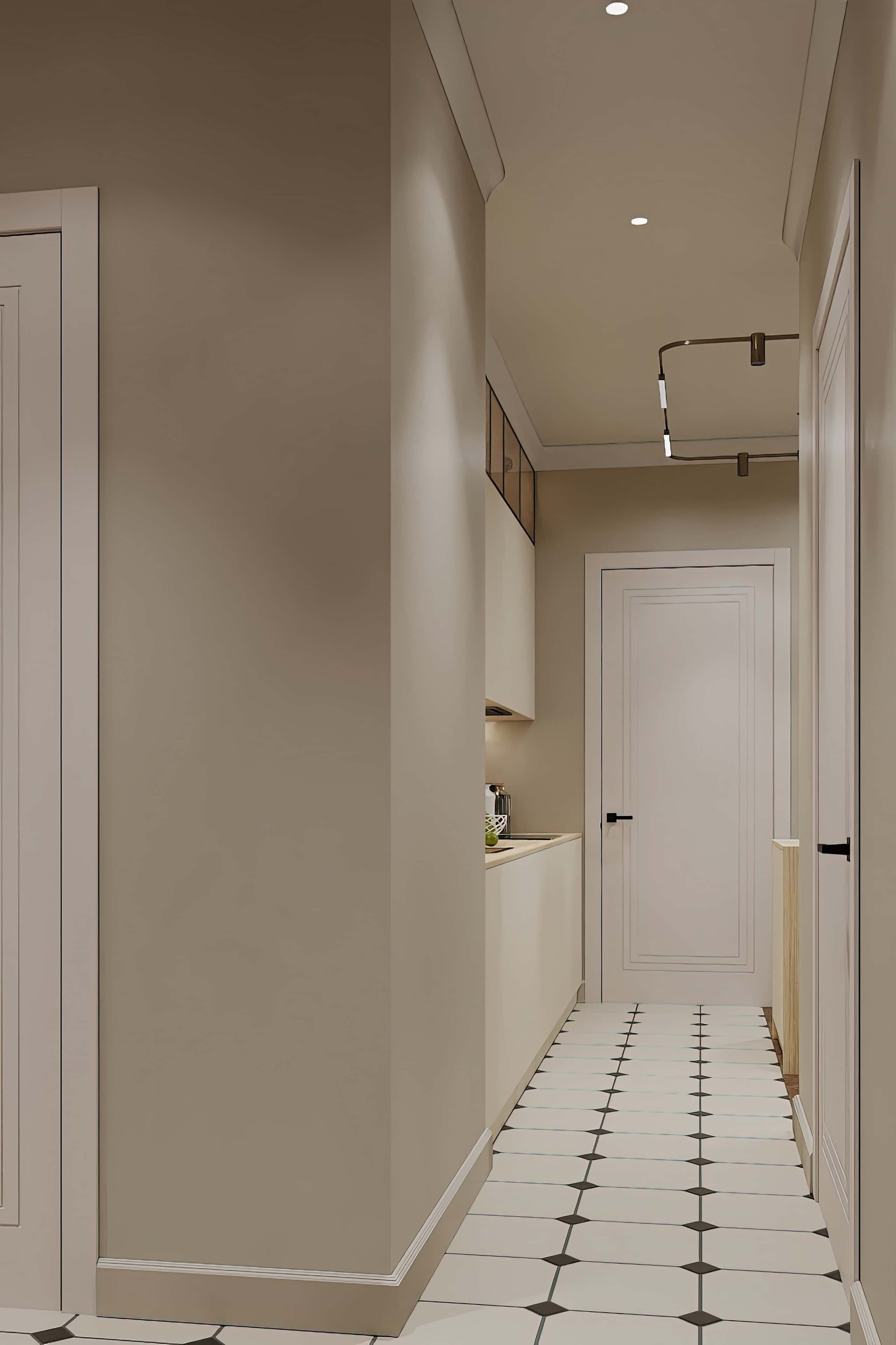 Оформление интерьера прихожей. Фото № 80720.