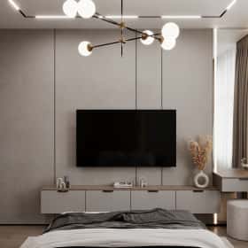 Ода современности. Дизайн и ремонт квартиры 63м2 ЖК Рассказово в современном стиле. Спальня, фото 06