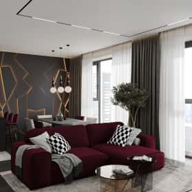 Свет и цвет. Дизайн и ремонт квартиры 105м2 в ЖК Will Towers в современном стиле. Кухня-столовая, фото 05