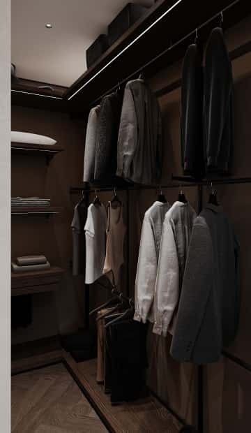 Натуральная палитра. Дизайн и ремонт квартиры 84м2 ЖК Shagal в современном стиле. Мастер-спальня, фото 05