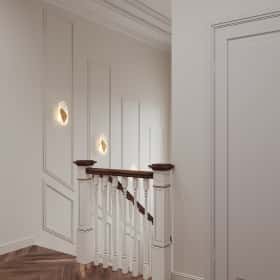 Вариации классики. Дизайн и ремонт дома 177м2 КП Лесная симфония в американском стиле. Лестница и холл 2 этажа, фото 05