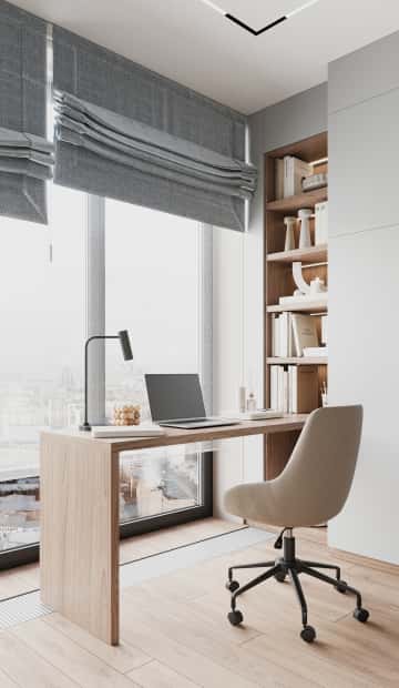 Утончённая простота. Дизайн и ремонт квартиры 123м2 ЖК Джаз в стиле современный минимализм. Комната девочки, фото 04