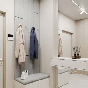 Сочный синий. Дизайн и ремонт квартиры 83м2 в ЖК Большая семерка в современном стиле. Прихожая и коридор