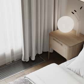 Скандинавский акцент. Дизайн и ремонт квартиры 95м2 ЖК Садовые кварталы в современном стиле. Мастер-спальня, фото 03