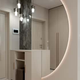 Деликатная классика. Дизайн и ремонт квартиры 65м2 в ЖК Кронштадтский 9 в современном классическом стиле. Прихожая и коридор, фото 06