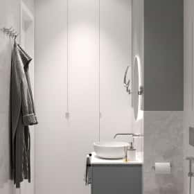 Фотографии санузлов. Стиль как инвестиция. Дизайн и ремонт квартиры 60м2 ЖК AFI Park Воронцовский в современном стиле. Санузел, фото 03.