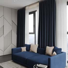 Свет и цвет. Дизайн и ремонт квартиры 105м2 в ЖК Will Towers в современном стиле. Кабинет, фото 04