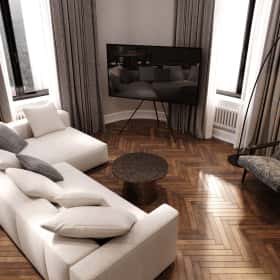 Дух Монмартра. Дизайн и ремонт квартиры 101м2 в ЖК Врубеля 4 во французской классике. Кухня-гостиная, фото 09