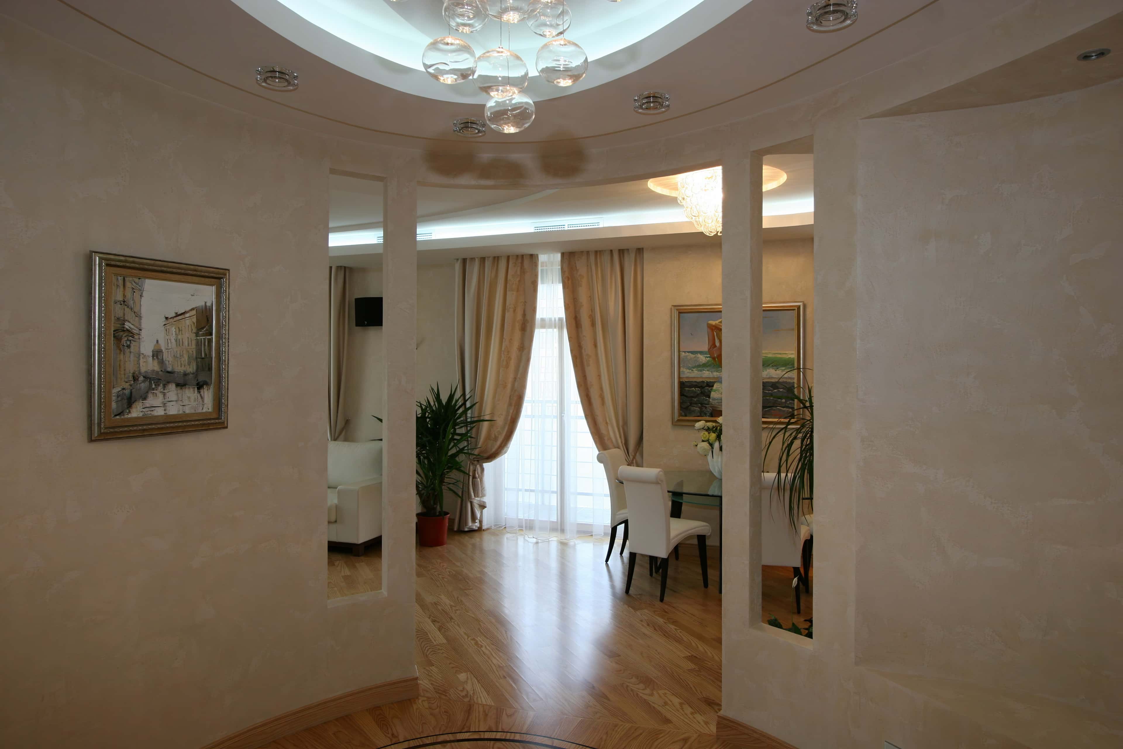Гостиная, дизайн и ремонт квартиры в Wellton Park, Вира-АртСтрой