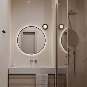 Скандинавский акцент. Дизайн и ремонт квартиры 95м2 ЖК Садовые кварталы в современном стиле. Мастер-санузел