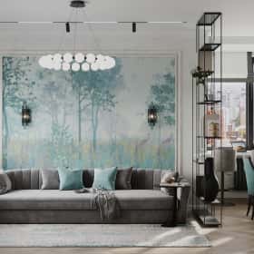 Диалог поколений. Дизайн и ремонт квартиры 93м2 ЖК Хэдлайнер в неоклассике