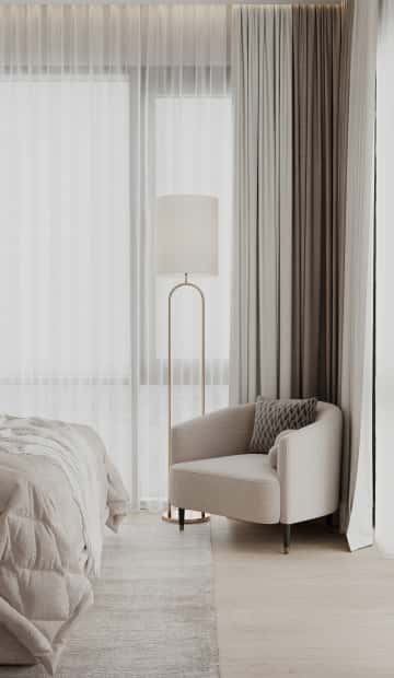 Пространство мечты. Дизайн и ремонт квартиры 71м2 ЖК Филисити в неоклассике. Спальня, фото 04