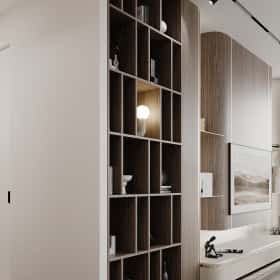 Цвета природы. Дизайн и ремонт квартиры 110м2 в ЖК Wow в современном стиле. Кухня-гостиная, фото 03