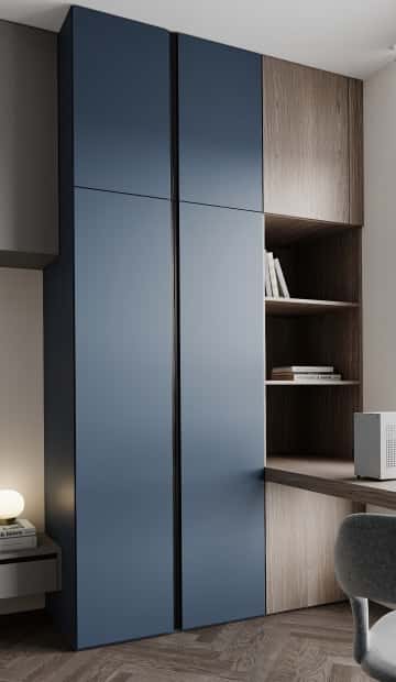 Цвета природы. Дизайн и ремонт квартиры 110м2 в ЖК Wow в современном стиле. Спальня старшего сына, фото 04