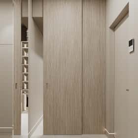 Сочный синий. Дизайн и ремонт квартиры 83м2 в ЖК Большая семерка в современном стиле. Прихожая и коридор, фото 02