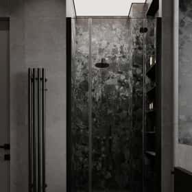 Изысканный монохром. Дизайн и ремонт таунхауса 164м2 в КП Бристоль в неоклассическом стиле. 1 этаж Санузел, фото 04