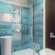 Чёрно-белая мозаика в виде боксёра для современной ванной комнаты. Дизайн и ремонт квартиры в ЖК «Маршала Захарова» — Скромное обаяние. Фото 025