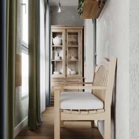 Песня в стиле кантри. Дизайн и ремонт квартиры 53м2 ЖК Вдохновение. Лоджия, фото 04