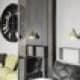 Стена с изображением Нью-Йорка серого цвета. Дизайн и ремонт квартиры в ЖК «Ривер Парк» — Брутальный Нью-Йорк. Фото 013