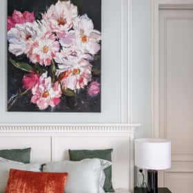 Американская классика. Дизайн и ремонт квартиры 119м2 ЖК Диалог в американском классическом стиле. Спальня 1, фото 16