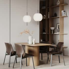 Скандинавский акцент. Дизайн и ремонт квартиры 95м2 ЖК Садовые кварталы в современном стиле. Кухня-гостиная, фото 01