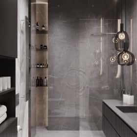 Диалог поколений. Дизайн и ремонт квартиры 93м2 ЖК Хэдлайнер в неоклассике. Санузел 2, фото 01