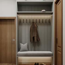 Песня в стиле кантри. Дизайн и ремонт квартиры 53м2 ЖК Вдохновение. Прихожая, фото 02