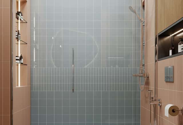 Фотографии помещений в стиле современной классики. Песня в стиле кантри. Дизайн и ремонт квартиры 53м2 ЖК Вдохновение. Санузел, фото 03.