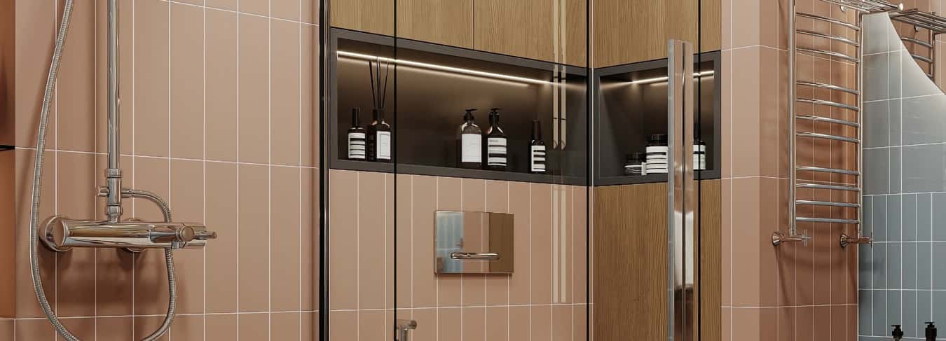 Фотографии квартир. Песня в стиле кантри. Дизайн и ремонт квартиры 53м2 ЖК Вдохновение. Санузел, фото 04.