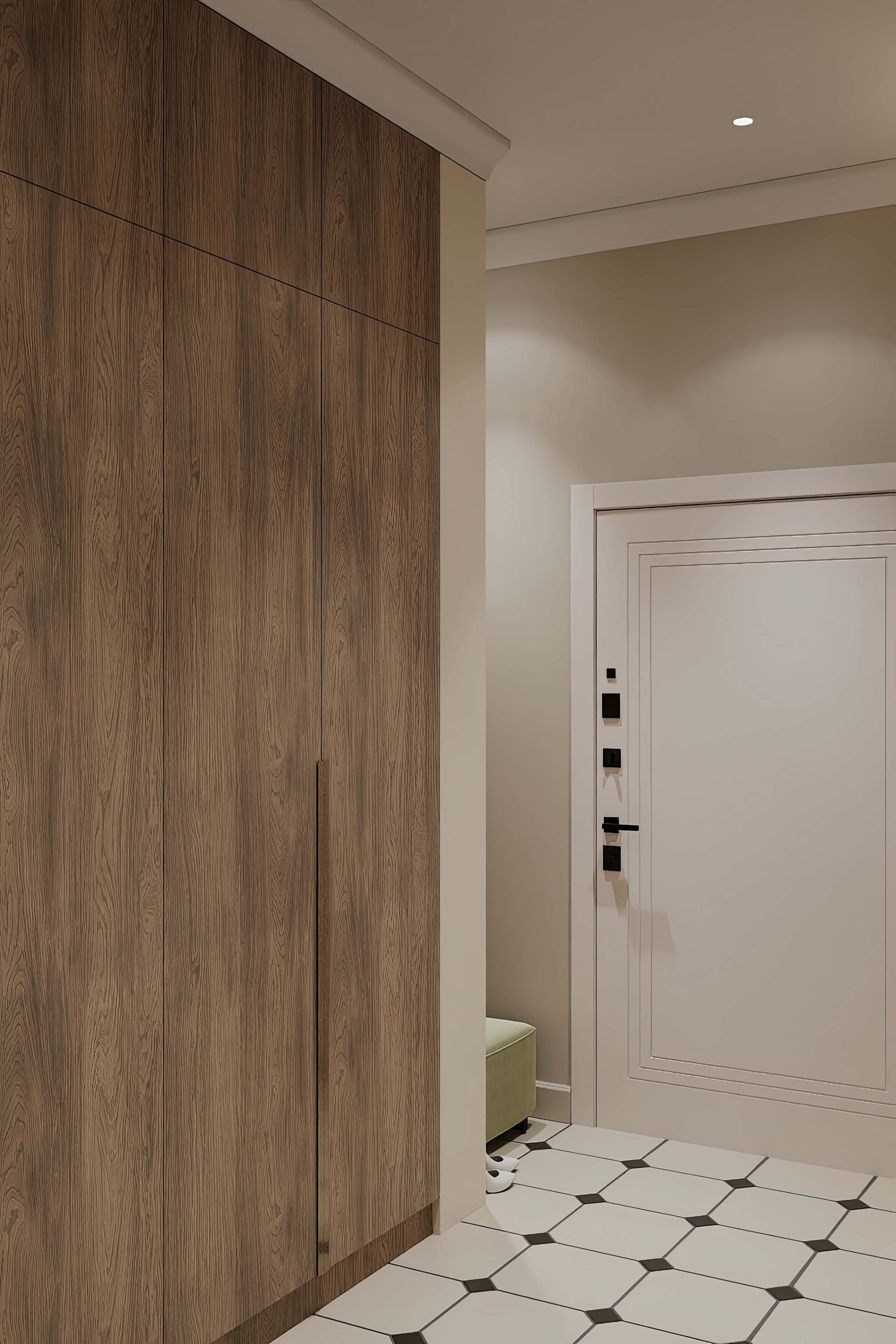 Оформление интерьера прихожей. Фото № 80719.