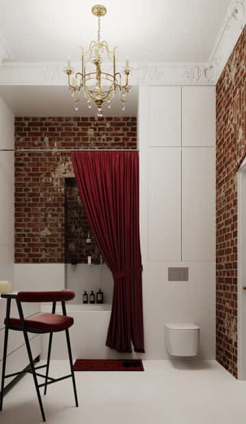 Дополнительное хранение организовали над коробом инсталляции