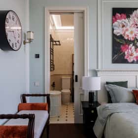 Американская классика. Дизайн и ремонт квартиры 119м2 ЖК Диалог в американском классическом стиле. Спальня 1, фото 15