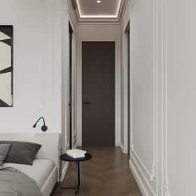 Новелла на французском. Дизайн и ремонт квартиры 67м2 в ЖК Зиларт в современном стиле с элементами французской классики. Спальня, фото 02