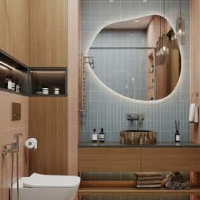 Песня в стиле кантри. Дизайн и ремонт квартиры 53м2 ЖК Вдохновение. Санузел, фото 01