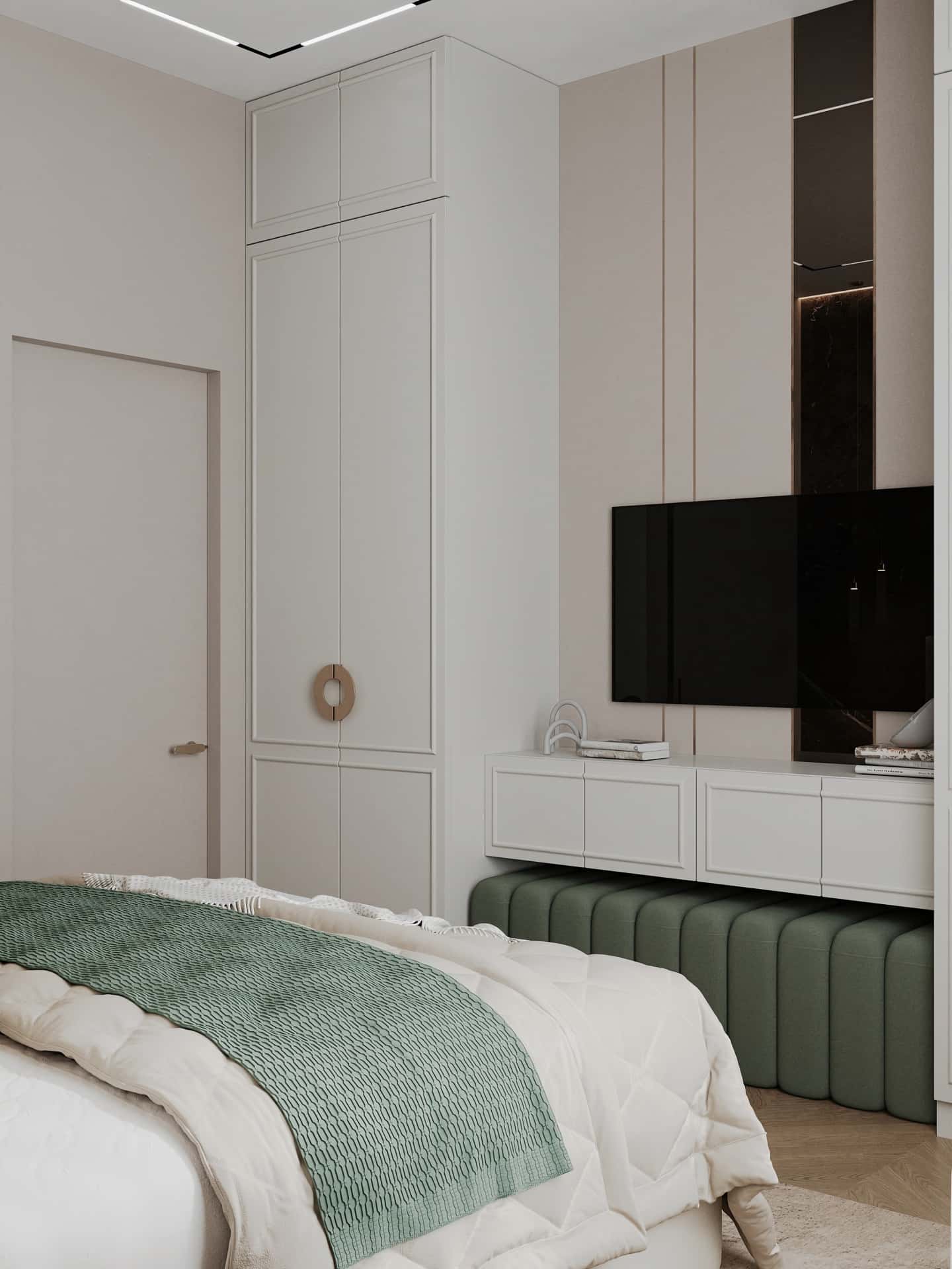 Дизайн и ремонт квартиры в ЖК Вереск — Удобство со вкусом, 88 м2. Мастер-спальня, фото 4