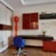 Ярко оранжевый тюль отлично вписывается в концепцию комнаты. Дизайн и ремонт квартиры в ЖК «Воронцово» — Уроки музыки. Фото 041