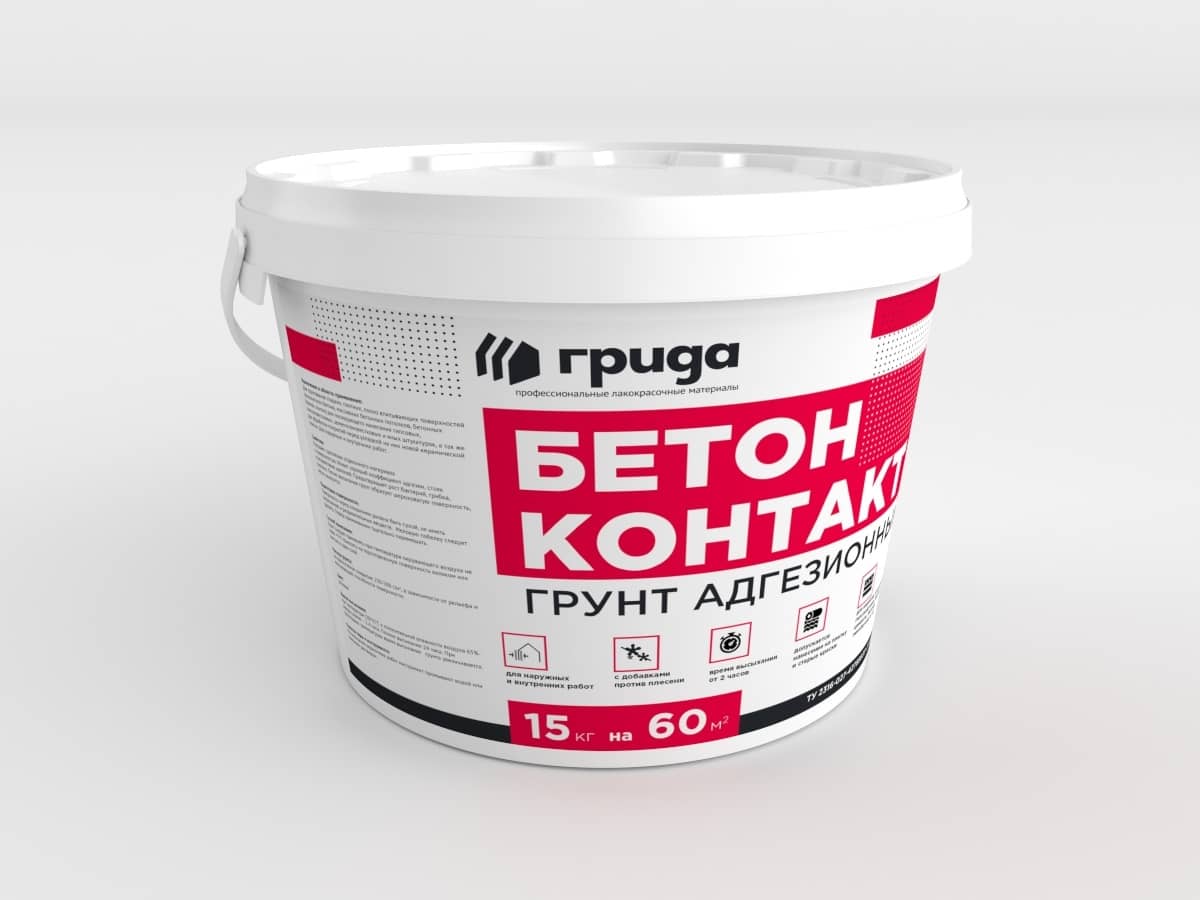 Грунтовка бетон-контакт - характеристики и применение
