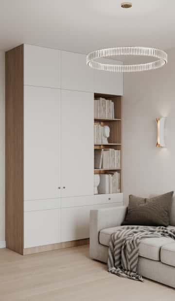 Пространство мечты. Дизайн и ремонт квартиры 71м2 ЖК Филисити в неоклассике. Кабинет, фото 04