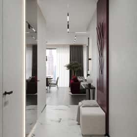 Свет и цвет. Дизайн и ремонт квартиры 105м2 в ЖК Will Towers в современном стиле. Прихожая, фото 01