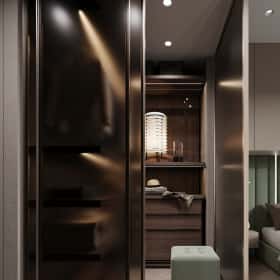 Сочный синий. Дизайн и ремонт квартиры 83м2 в ЖК Большая семерка в современном стиле. Мастер-спальня, фото 01