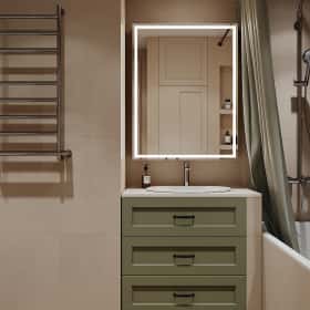 Фотографии ванных комнат. Квартира с мезонином. Дизайн и ремонт квартиры 89м2 ЖК Джаз в современном. Ванная.