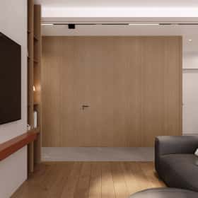 Элегантный оазис. Дизайн и ремонт квартиры 115м2 ЖК Eniteo в современном стиле с элементами экостиля. Кухня-гостиная, фото 08