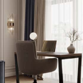 Алгоритм комфорта. Дизайн и ремонт квартиры 64м2 ЖК Дом Достижение в неоклассике. Кабинет, фото 01