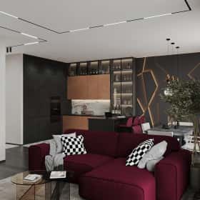 Свет и цвет. Дизайн и ремонт квартиры 105м2 в ЖК Will Towers в современном стиле. Кухня-столовая, фото 04